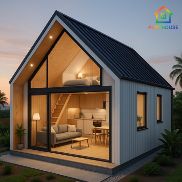 Nhà Lắp Ghép Mái Dốc Scandinavian Tại Nha Trang