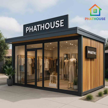 Thi Công Nhà Lắp Ghép Làm Shop Thời Trang 50m2 Tại Nha Trang