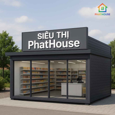Nhà Lắp Ghép Siêu Thị 35m2 Tại Nha Trang  -  Thi Công Trọn Gói