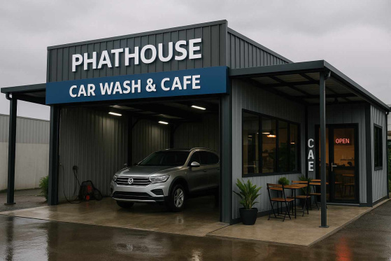 Nhà Lắp Ghép Làm Tiệm Rửa Xe Nha Trang