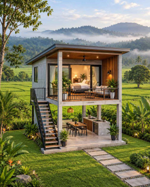 Nhà lắp ghép 2 tầng Nha Trang Thiết Kế Mới 2026