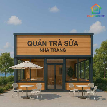 Nhà Lắp Ghép Làm Quán Trà Sữa Tại Nha Trang