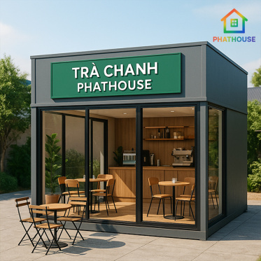 Nhà Lắp Ghép Làm Tiệm Trà Chanh Tại Nha Trang