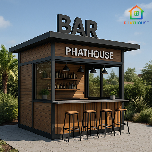 nhà lắp ghép làm mini bar