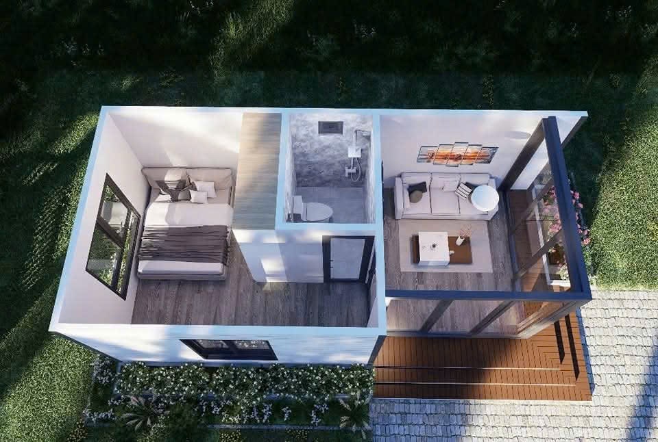 Nhà Lắp Ghép 30m2 nha trang