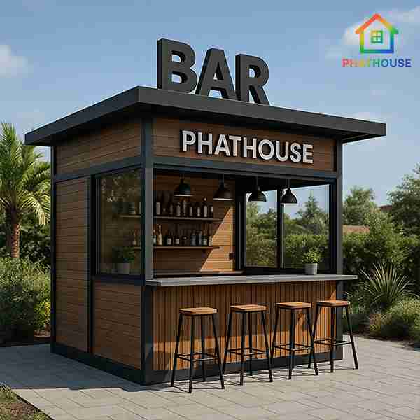 nhà lắp ghép làm mini bar
